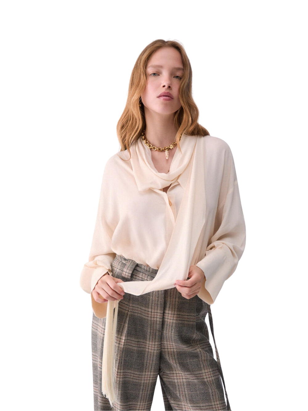 Camicia Liu Jo donna in crèpe de chine - Beige