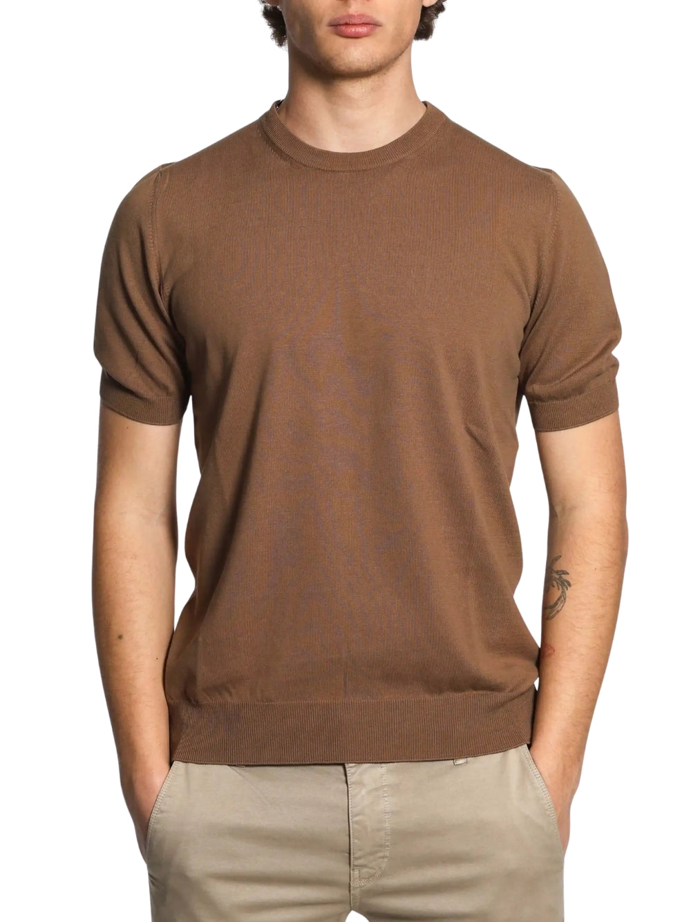 Maglia Gran Sasso uomo a girocollo - Marrone