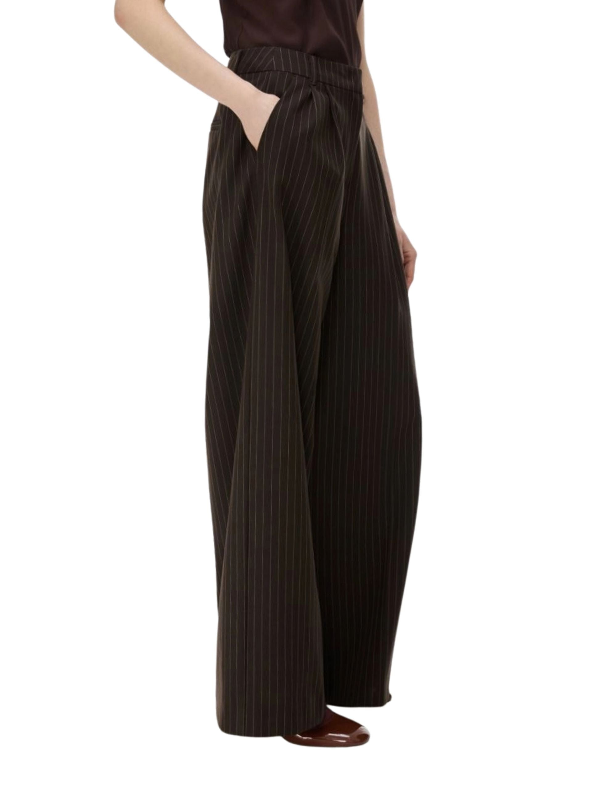 Pantaloni Iblues donna wide leg - Marrone