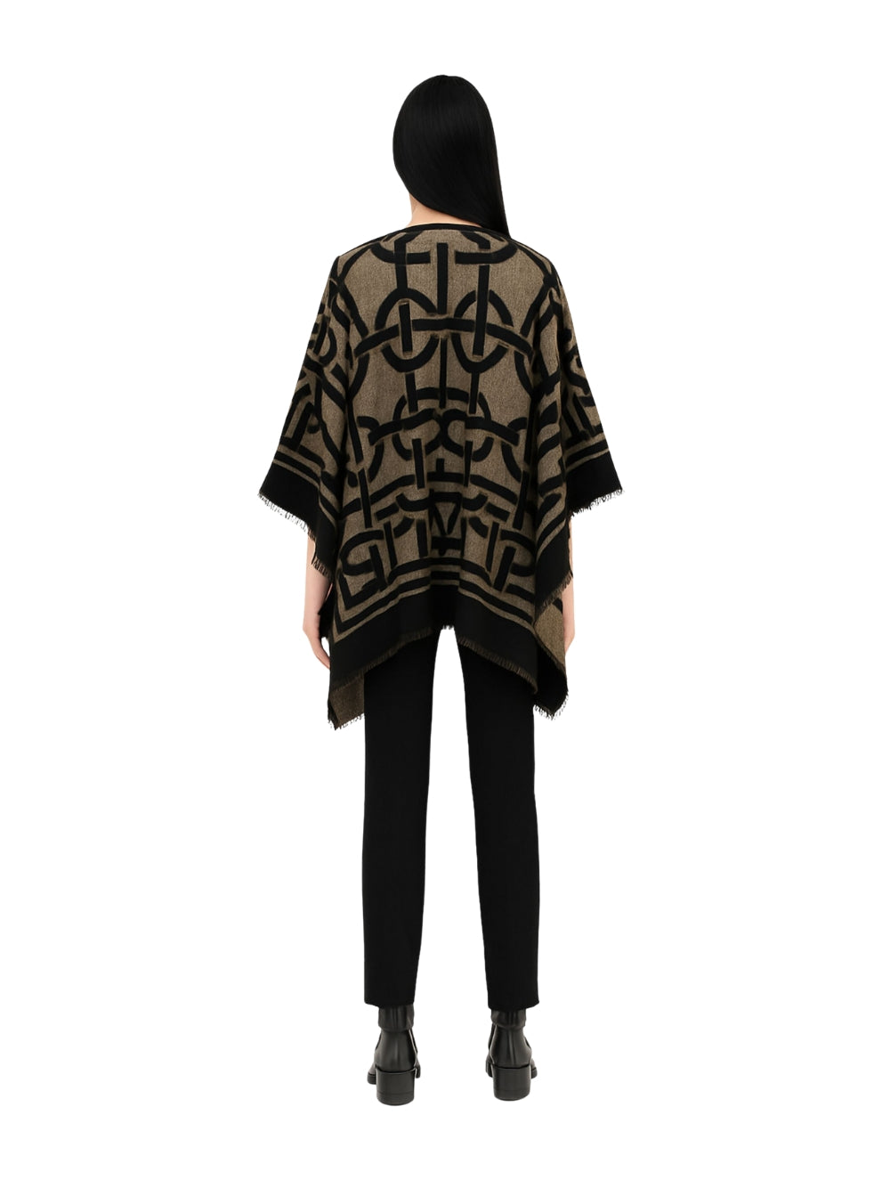 Poncho Con pattern Twinset