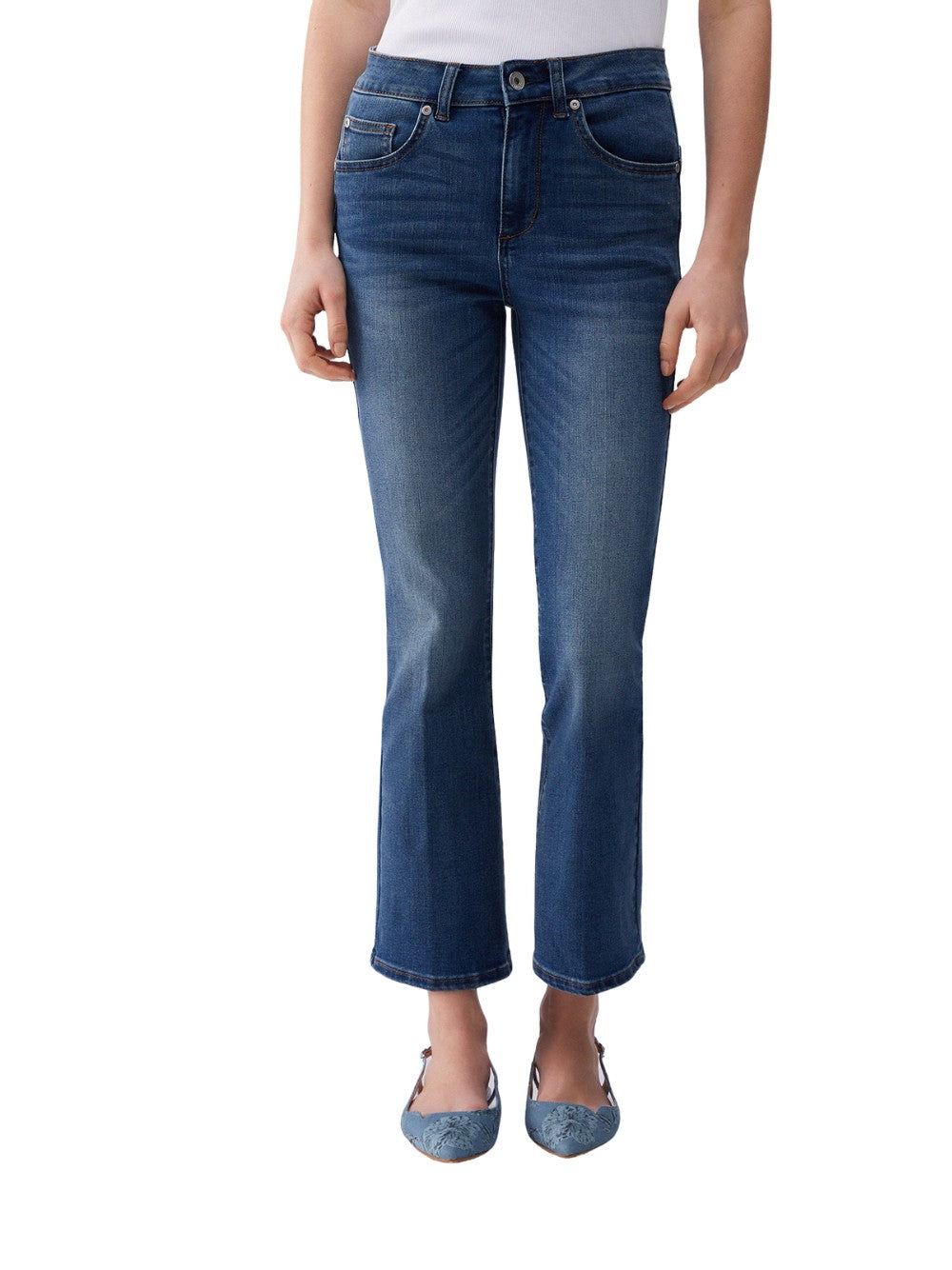 Jeans Liu Jo donna flare cropped - Blu