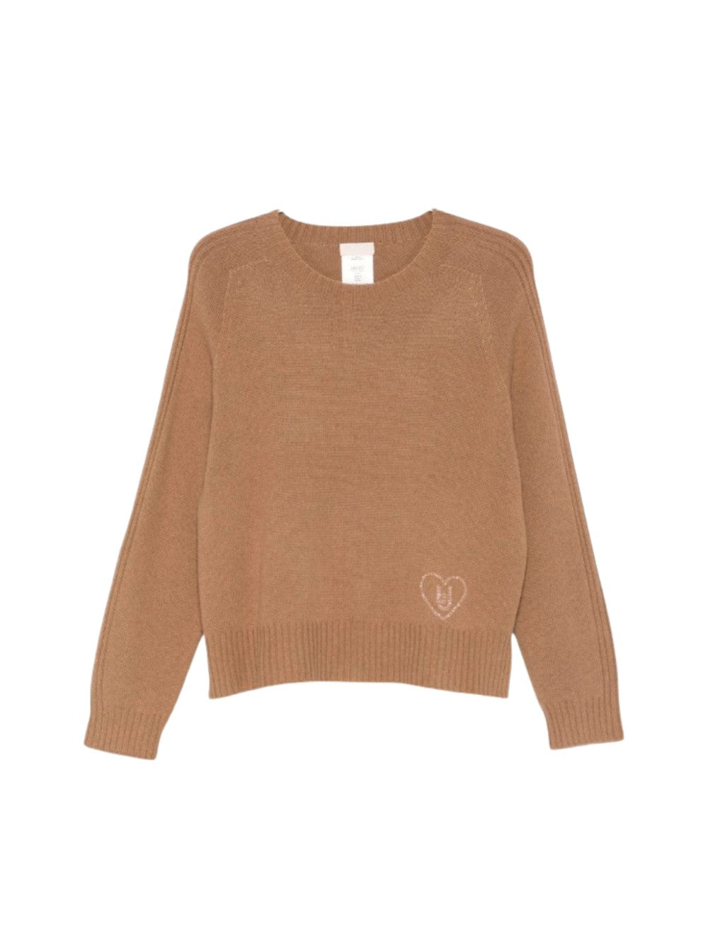 Maglia Liu Jo donna con logo e strass - Beige