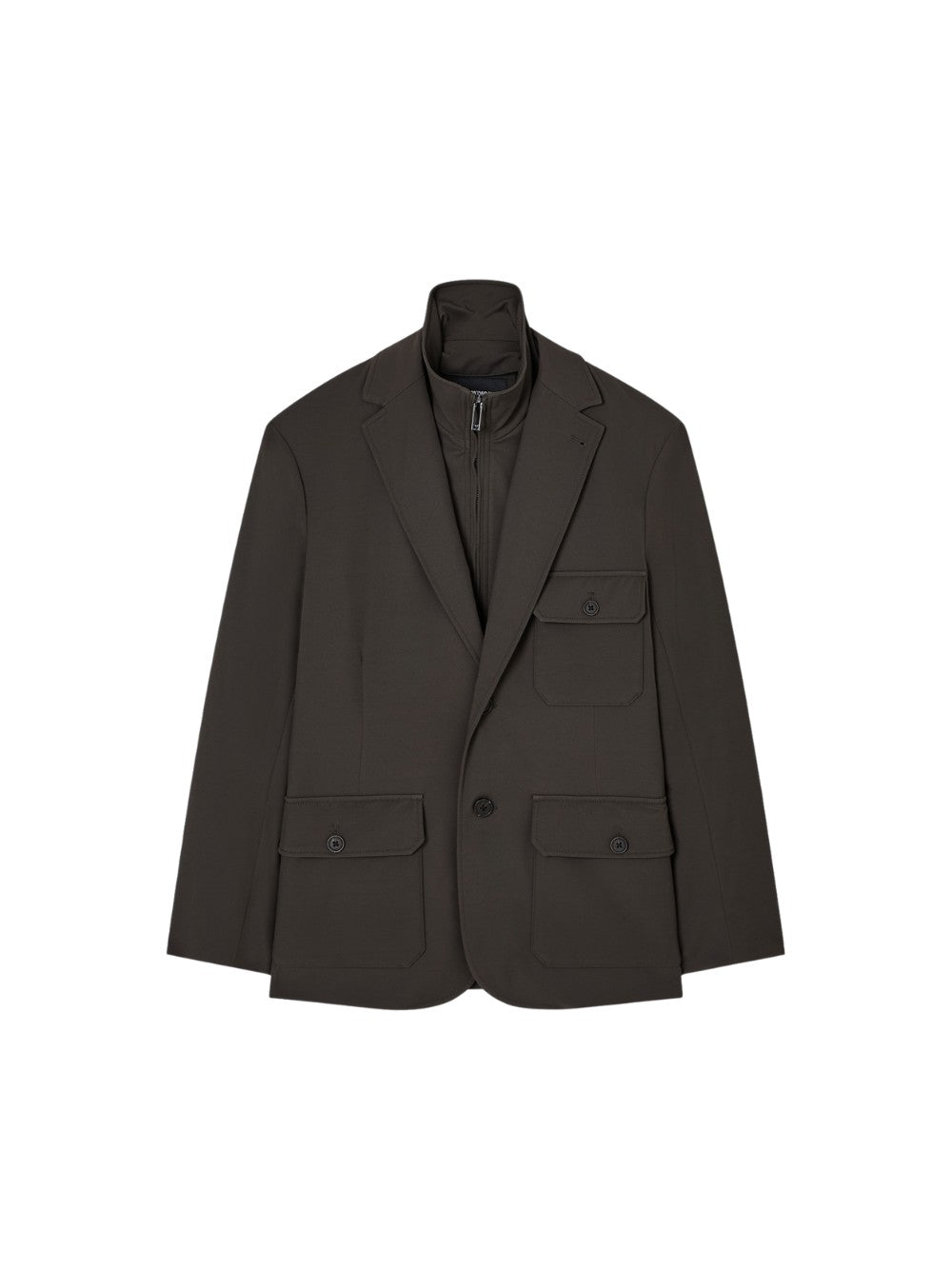 Giacca Emporio Armani uomo in twill di nylon - Grigio