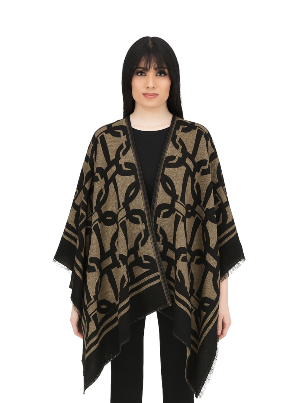 Poncho Con pattern Twinset