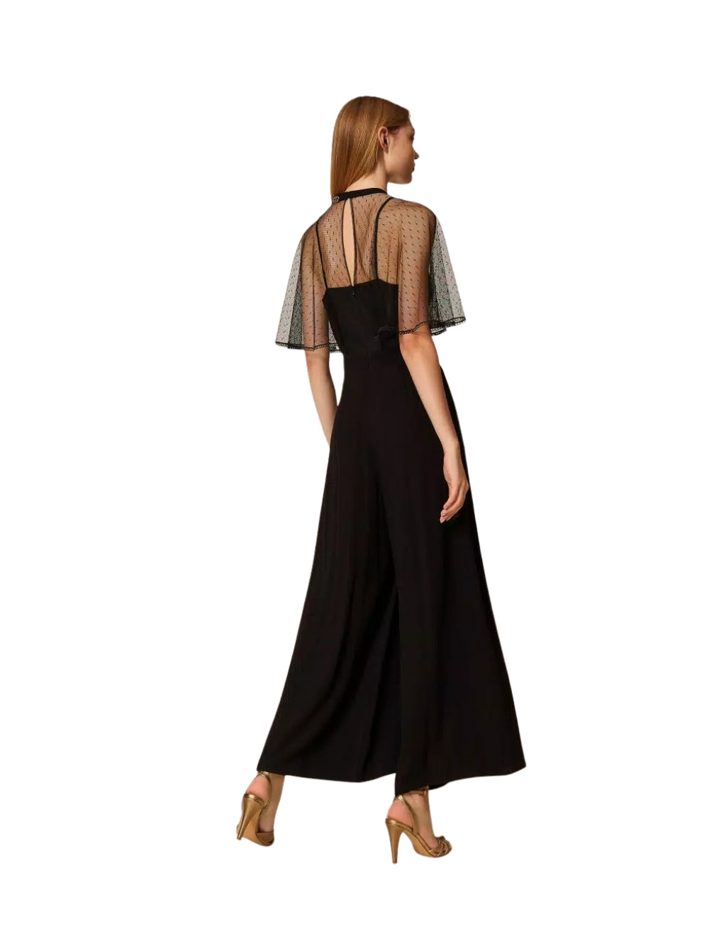 Tuta in crepe e plumetis Twinset