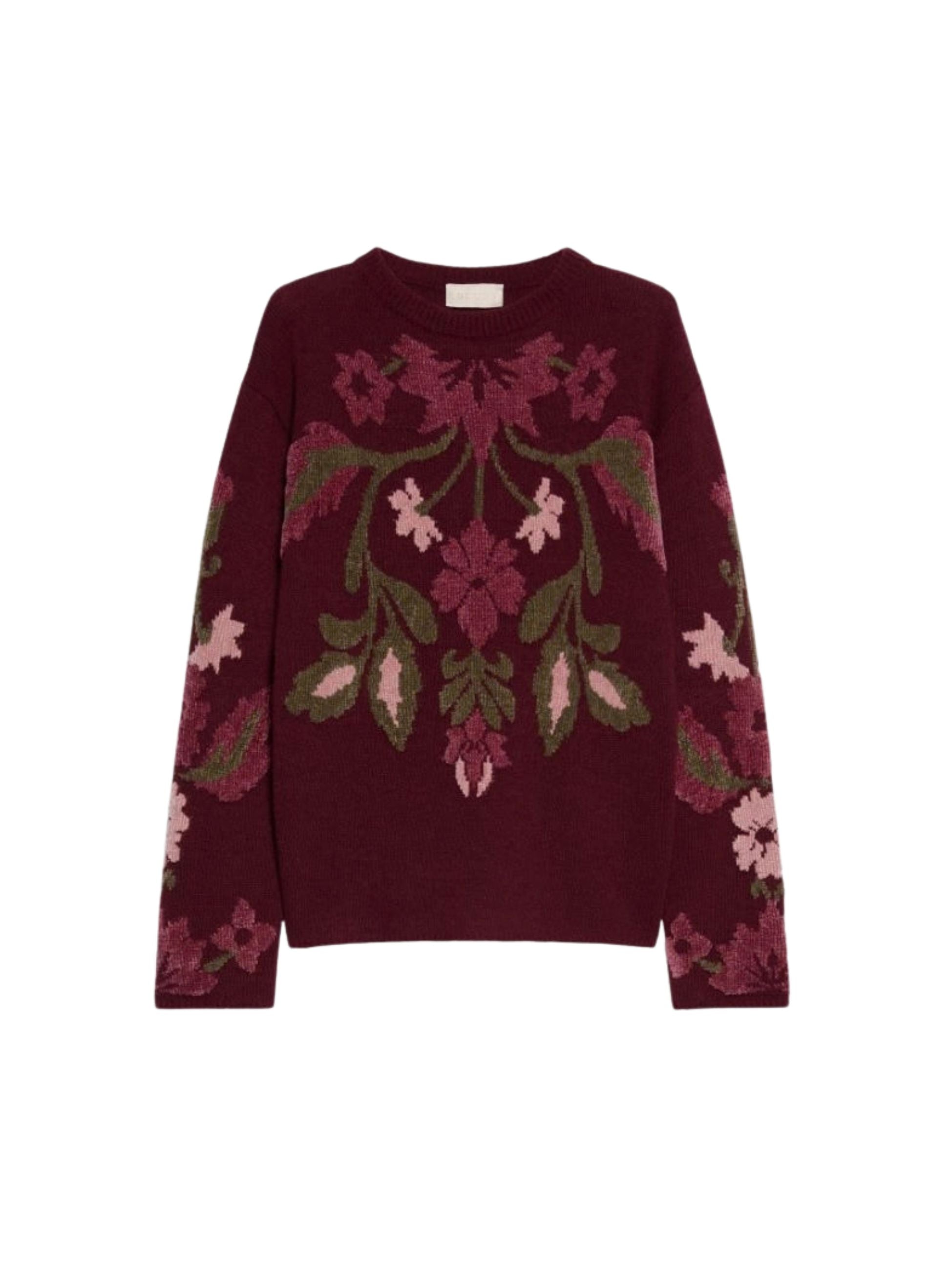 Maglione Iblues donna con lavorazione - Bordeaux