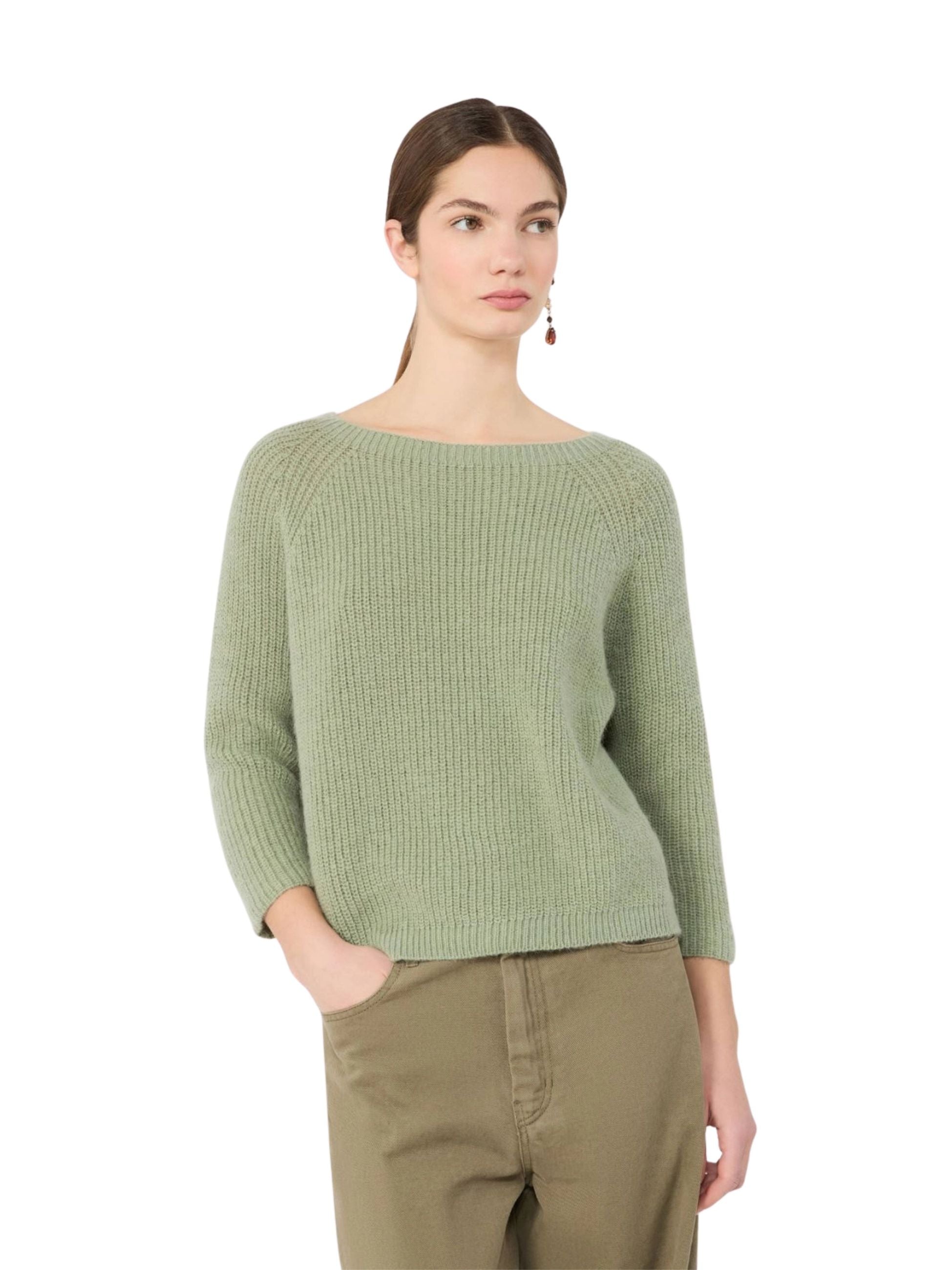 Maglione Weekend Max Mara donna con lavorazione a pannocchia - Verde