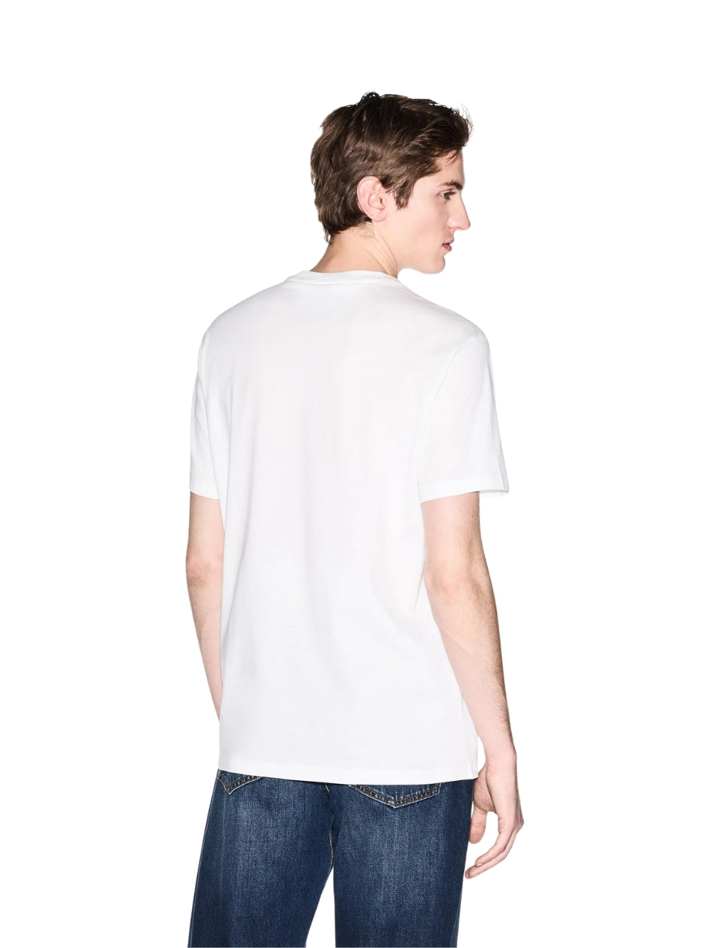 T-Shirt Armani Exchange uomo con ricamo - Bianco