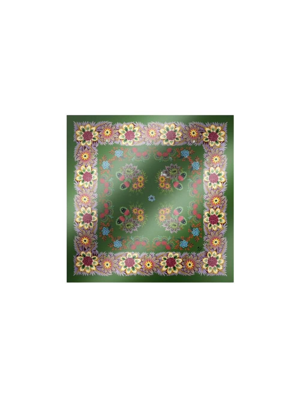 Sciarpa di cotone - stella 8 cm bianco - verde-luce - foulard quadrat, 7,95 Sciarpa di cotone - stella 8 cm bianco - verde-luce - foulard quadrat, 7,95