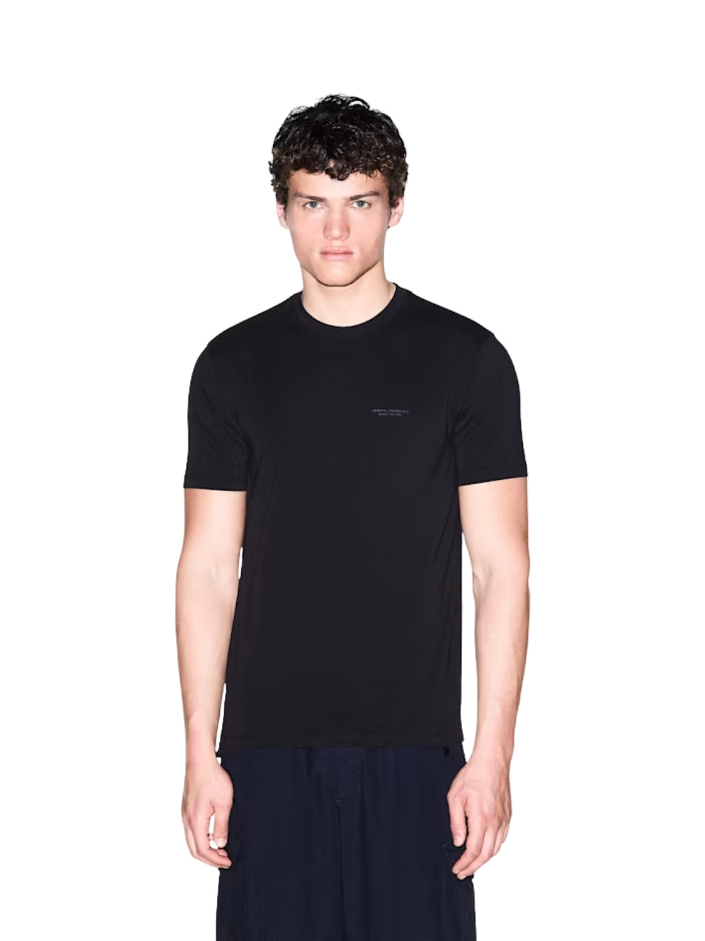 T-shirt Armani Exchange uomo a girocollo - Nero