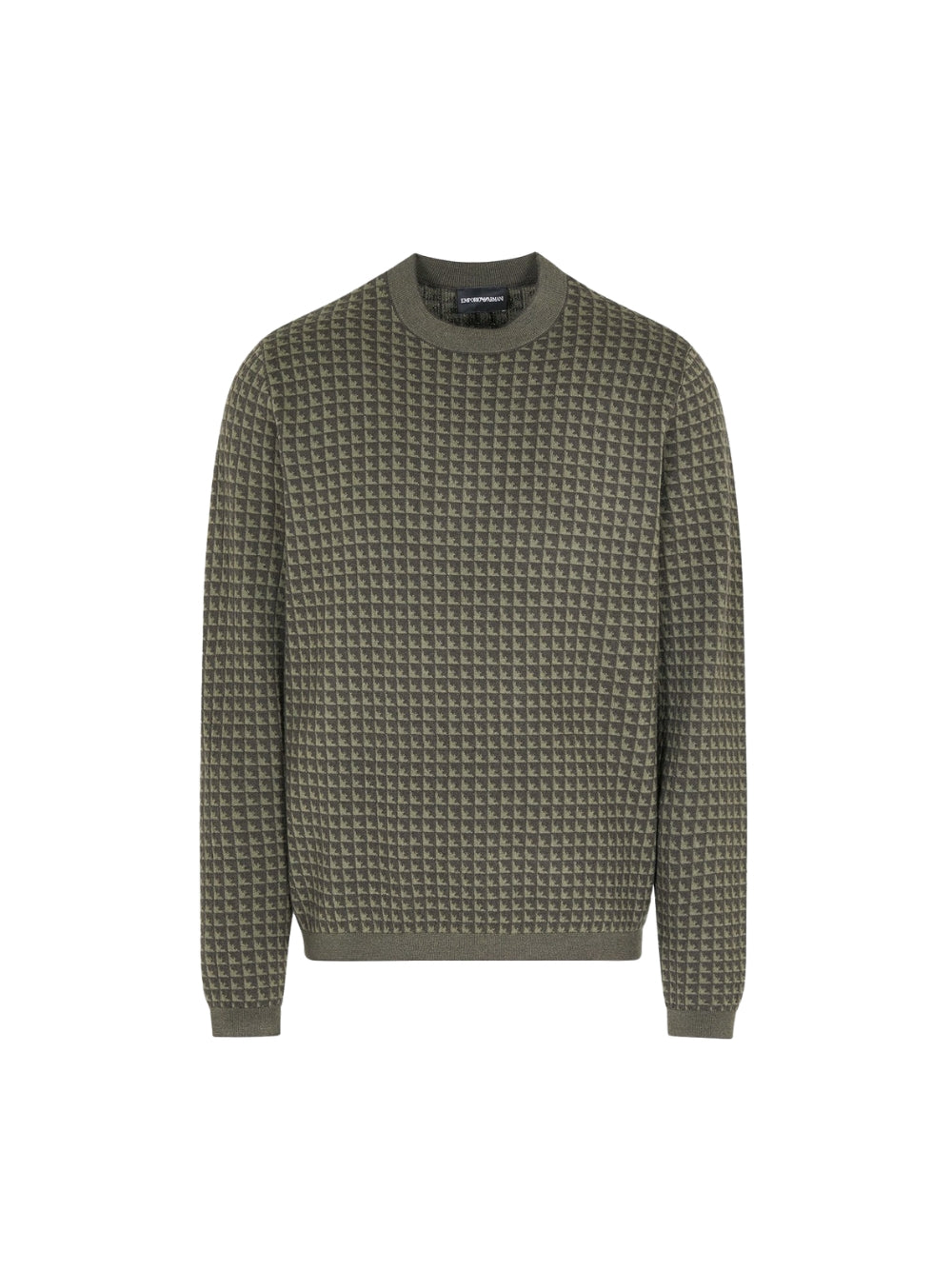 Maglione Emporio Armani uomo lavorazione jacquard - Verde