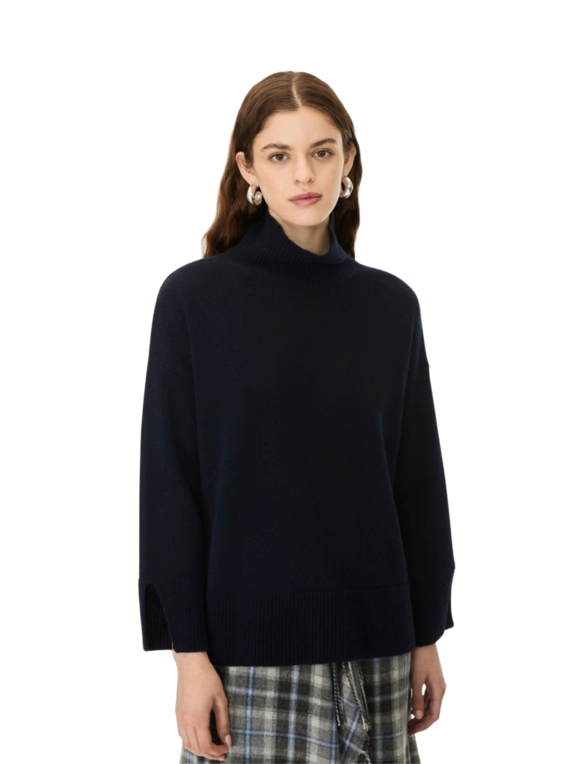 Maglione Iblues donna a collo alto - Blu