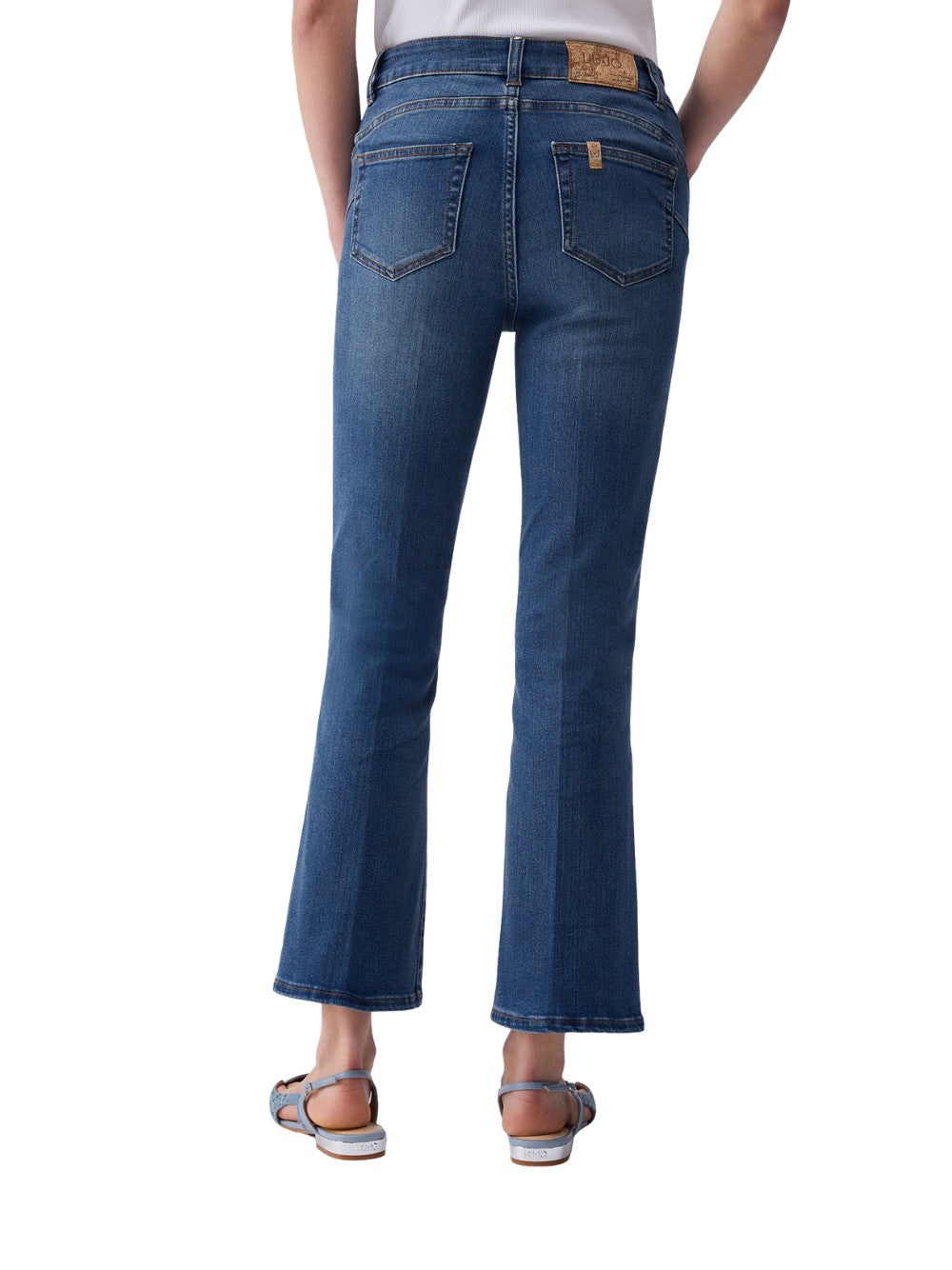 Jeans Liu Jo donna flare cropped - Blu