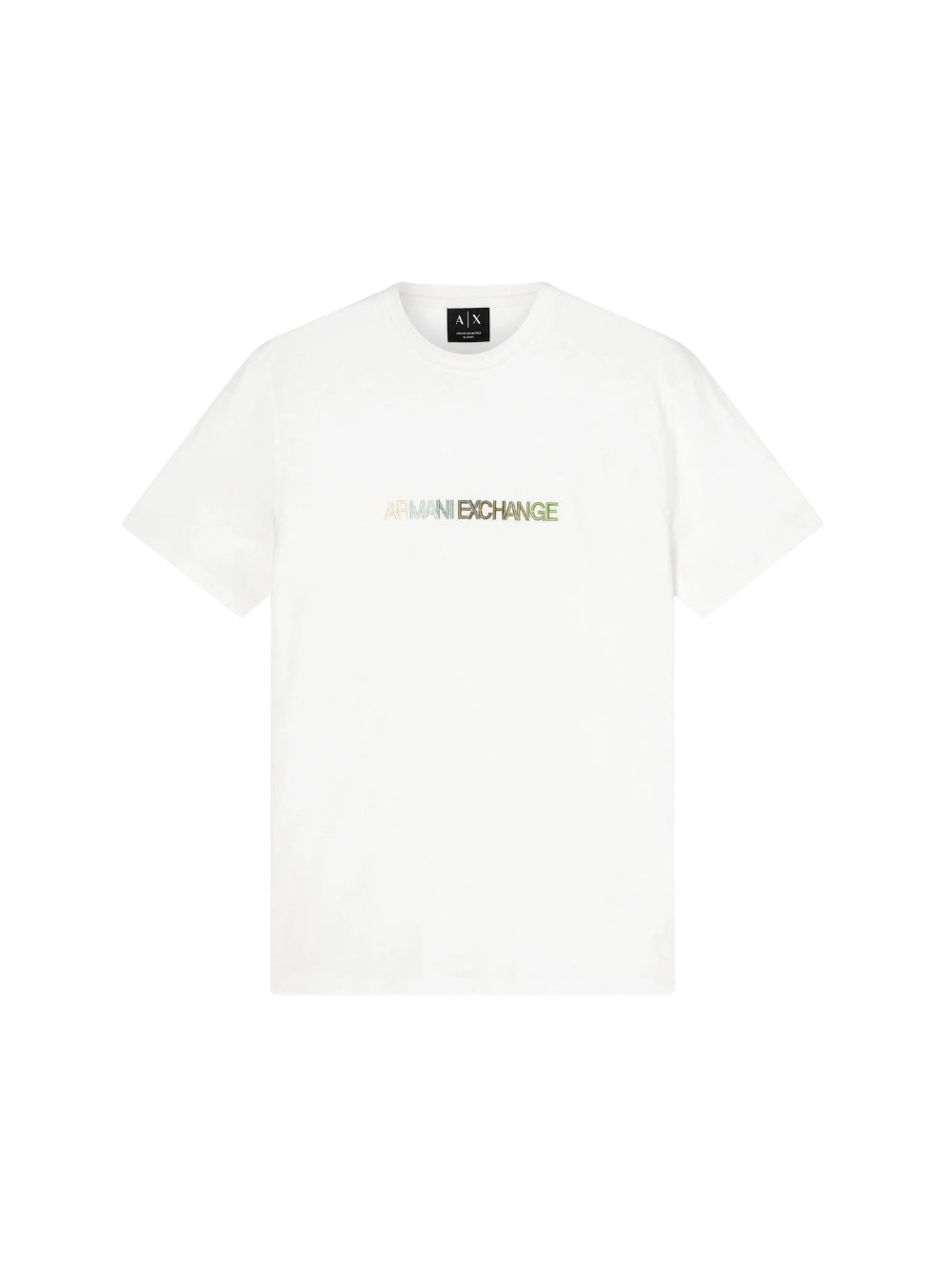 T-Shirt Armani Exchange uomo con ricamo - Bianco