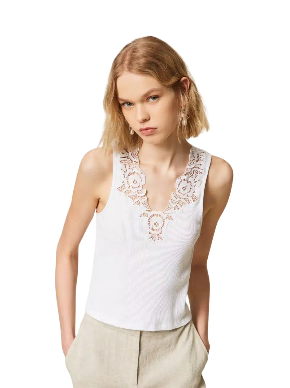 Top Smanicato Twinset