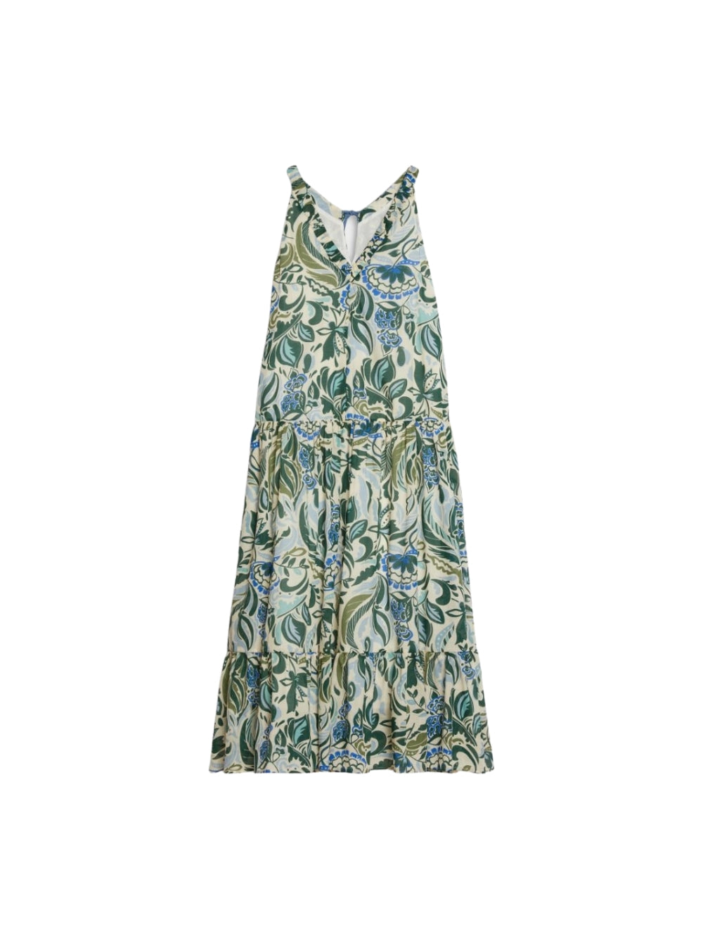 Abito Iblues donna in cotone stampato - Verde