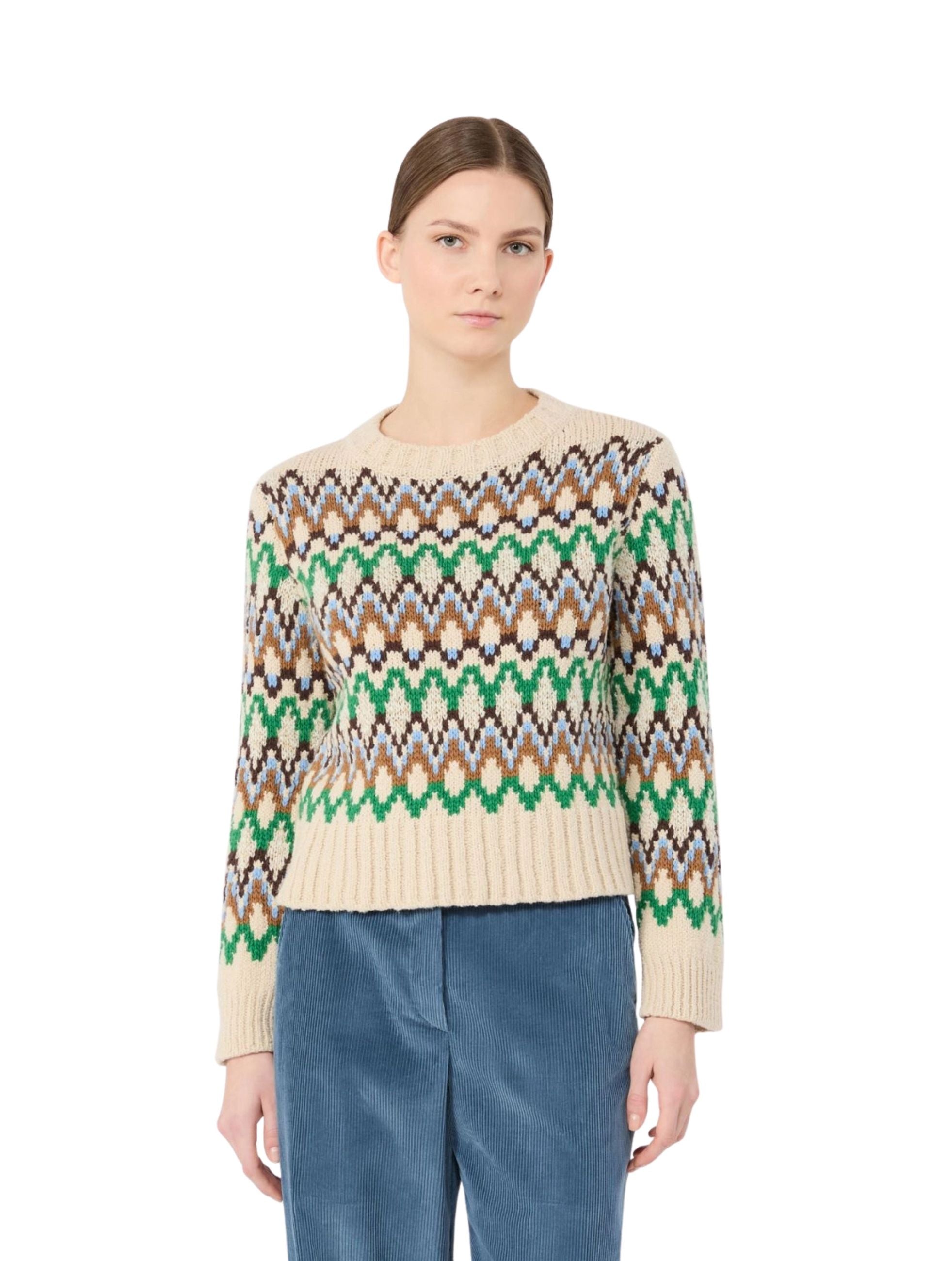 Maglione Weekend Max Mara donna con lavorazione - Verde