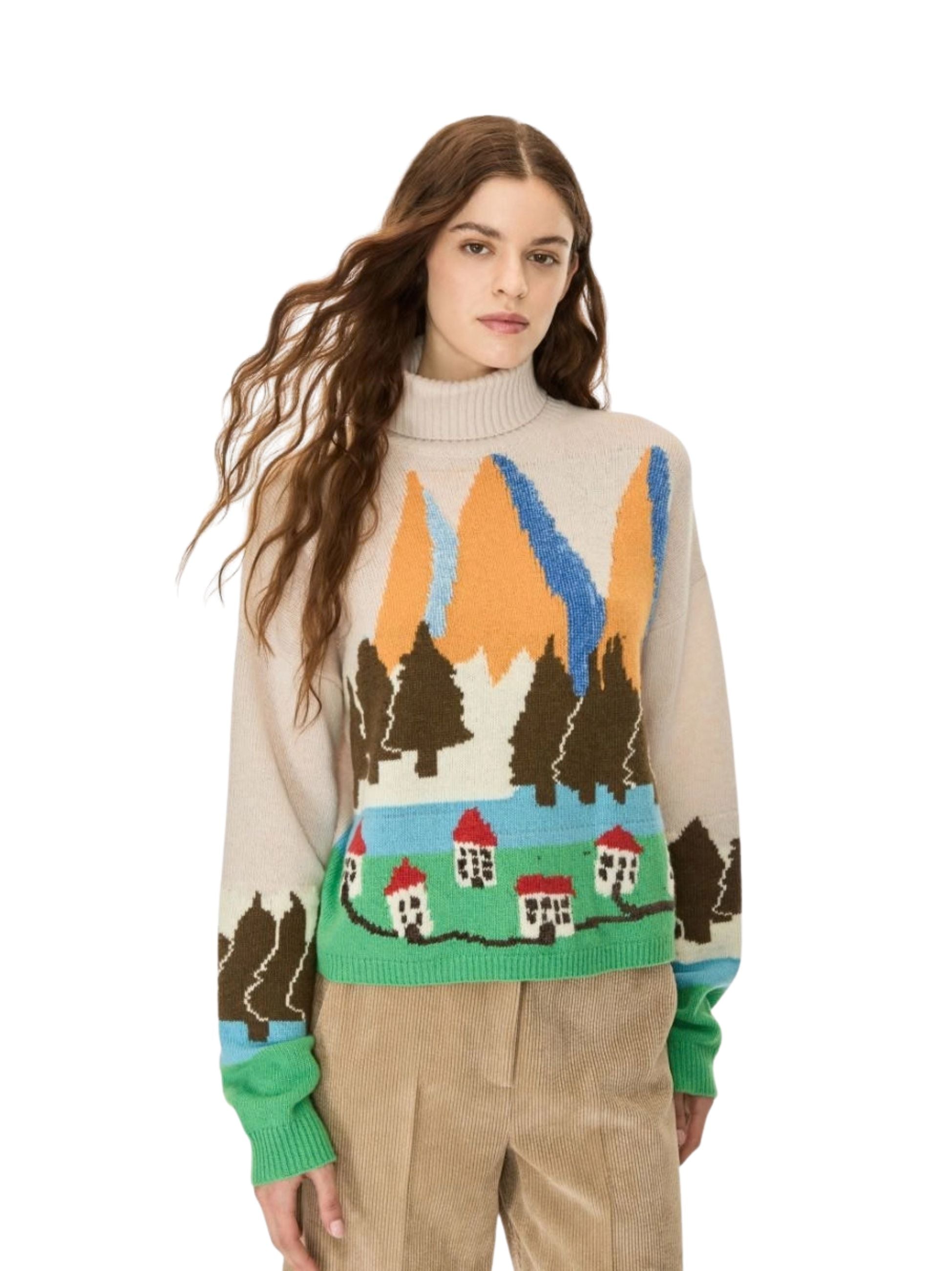 Maglione Iblues donna con lavorazione - Beige