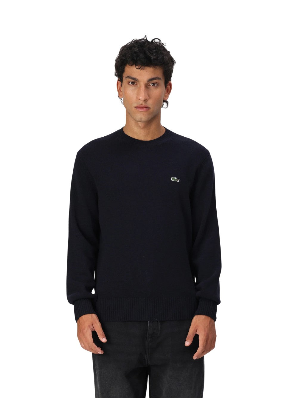 Maglione Lacoste uomo in lana- Blu