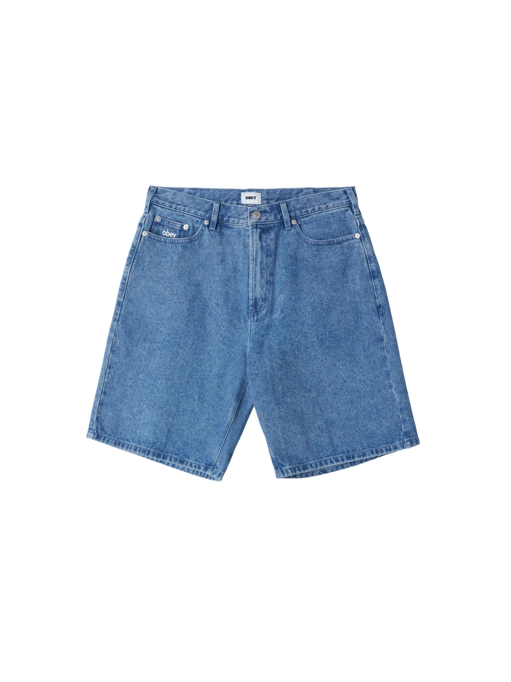 Bermuda Obey uomo in denim - Blu