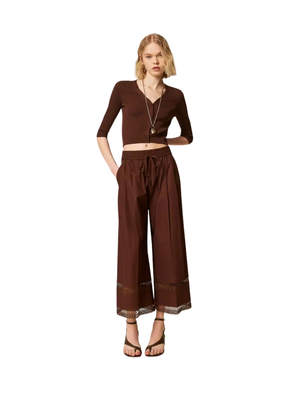 Pantaloni ampi Twinset